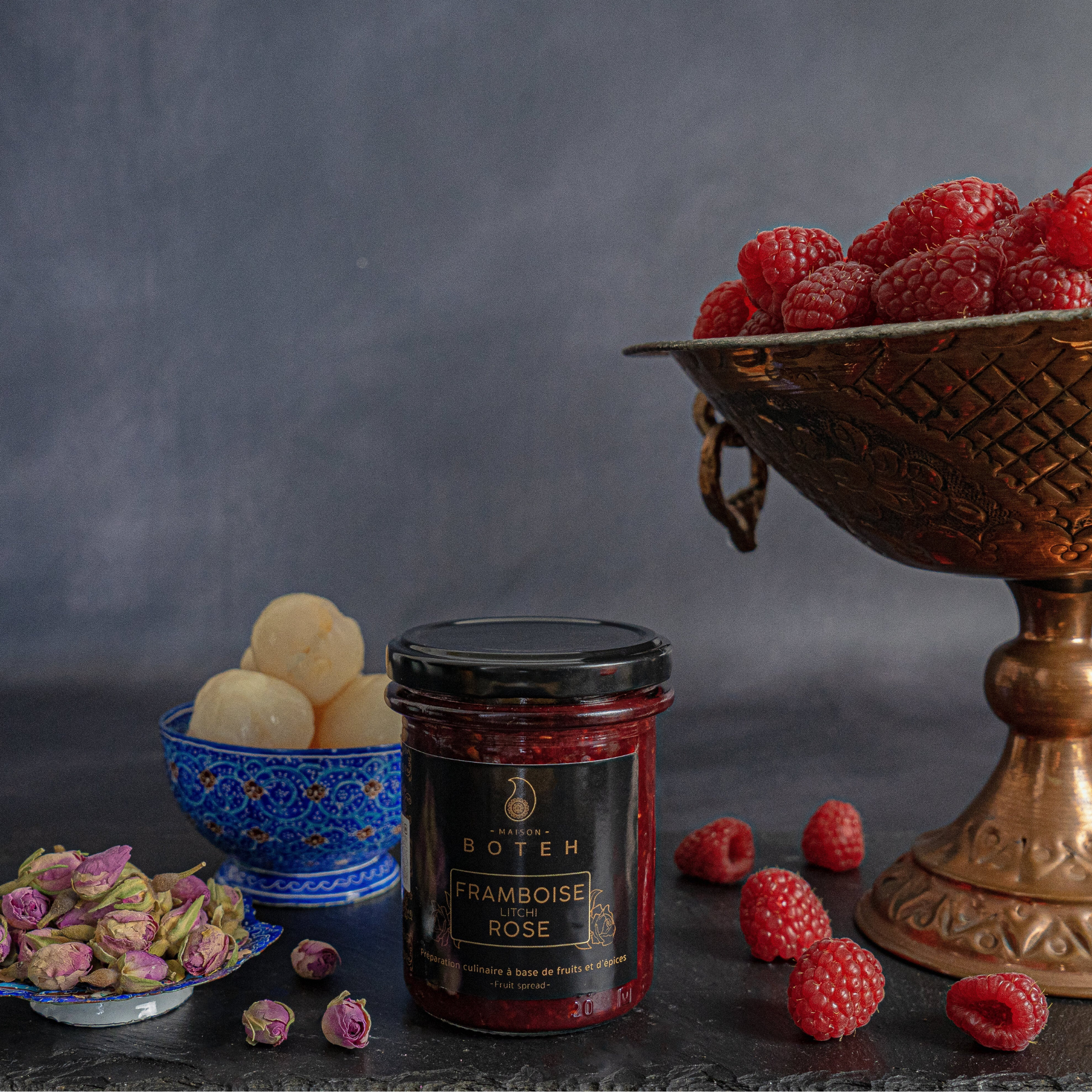 Confiture de Framboise Litchi Rose