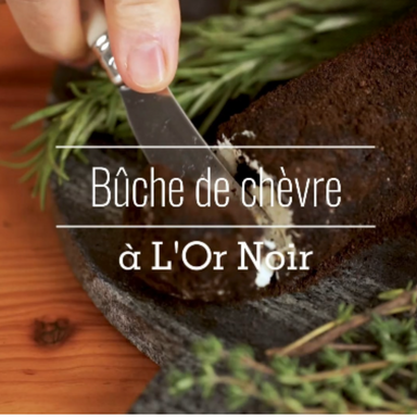 Recette de bûche de chèvre à l'Or Noir (pâte de citron noir)
