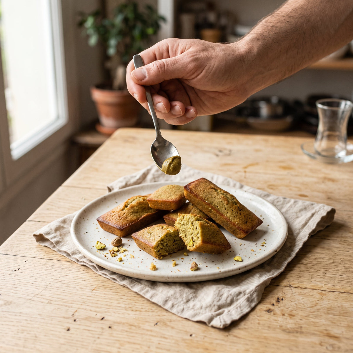Financiers à la pistache