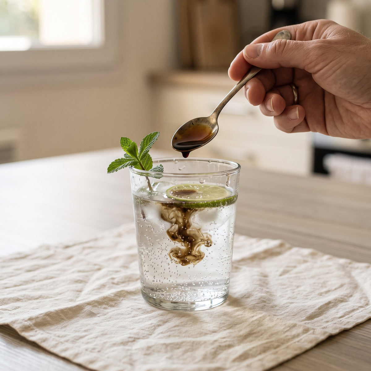 Limonade au citron noir (Sirop Or Noir)