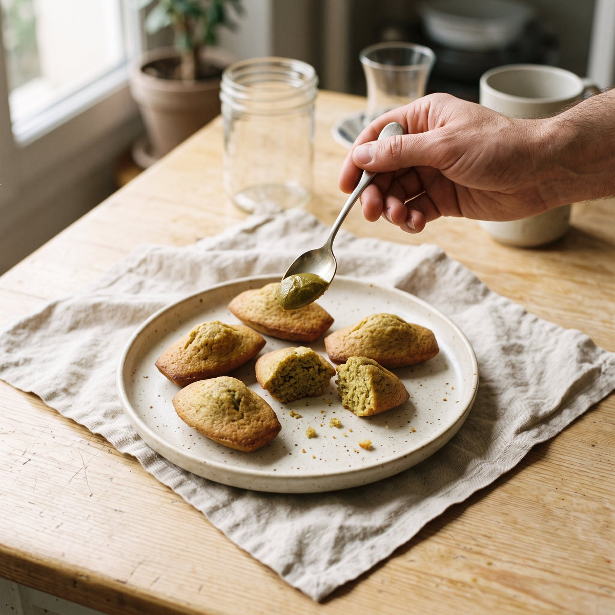 Madeleines à la pistache