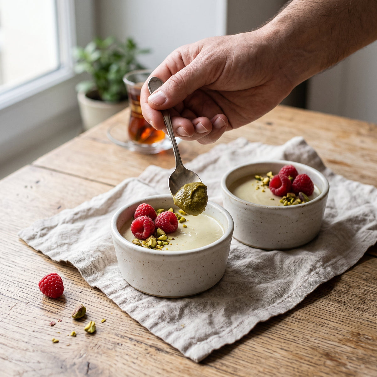 Panna cotta à la pistache