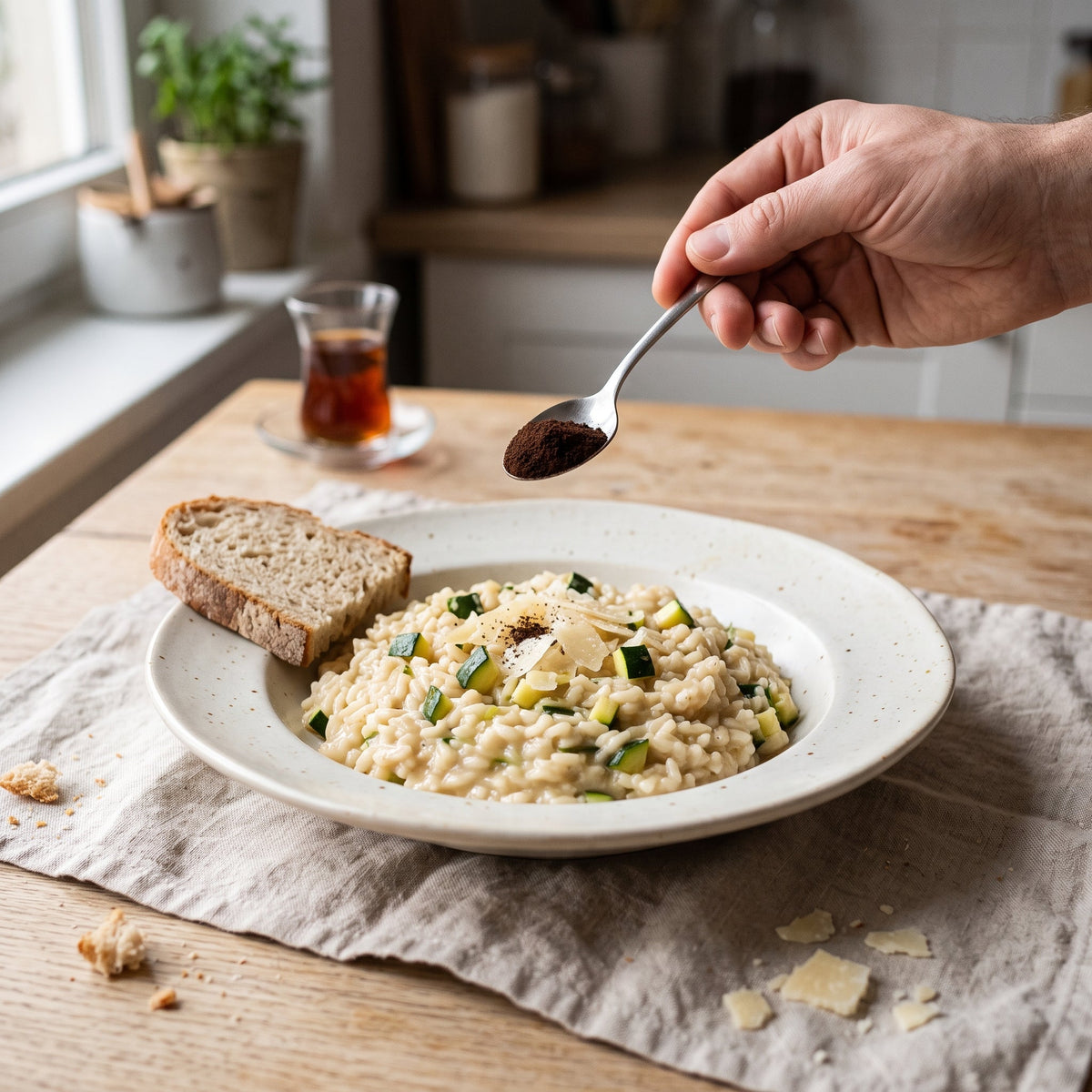 Risotto courgettes et parmesan