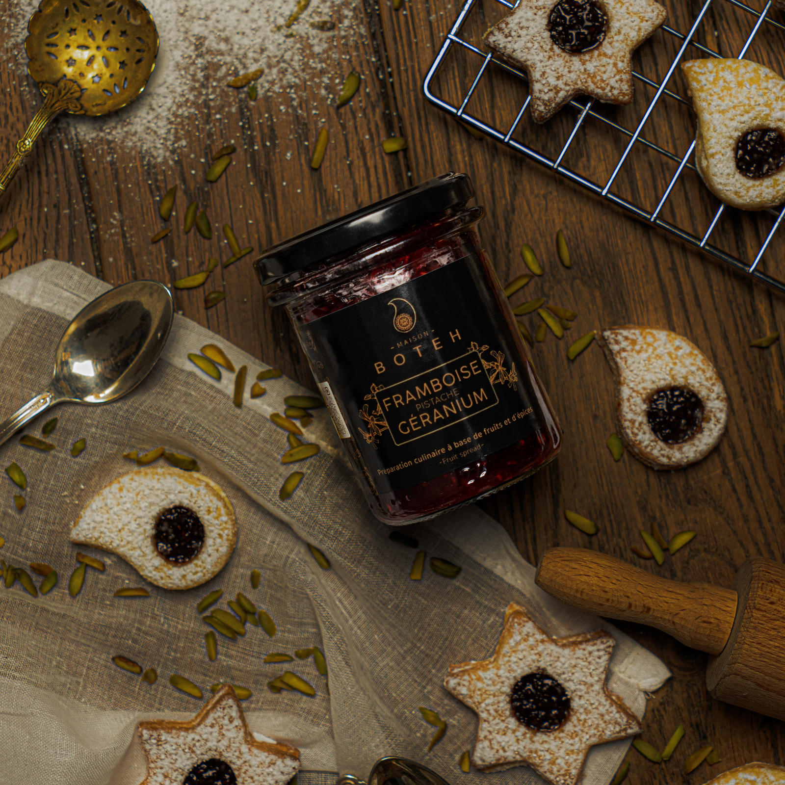 Confiture Framboise Pistache Géranium — vue 4