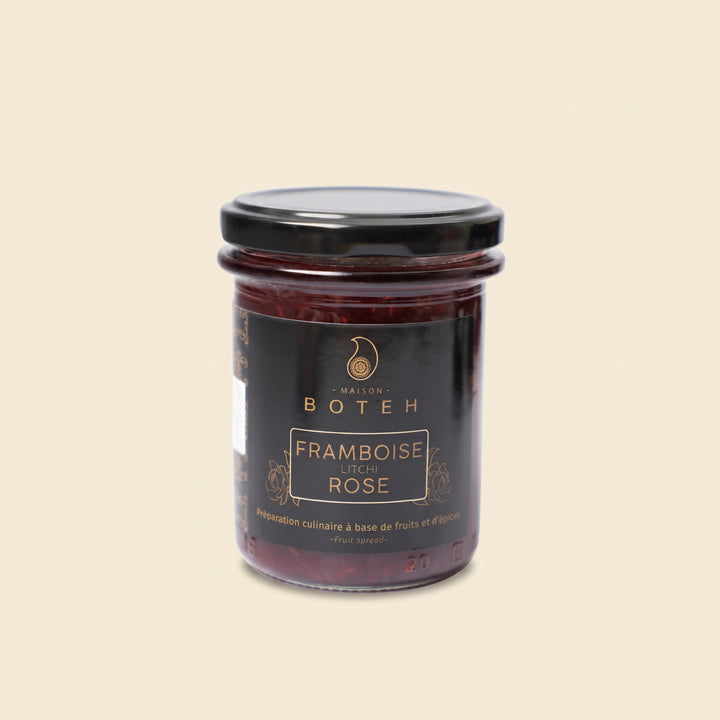 Confiture Framboise Litchi Rose