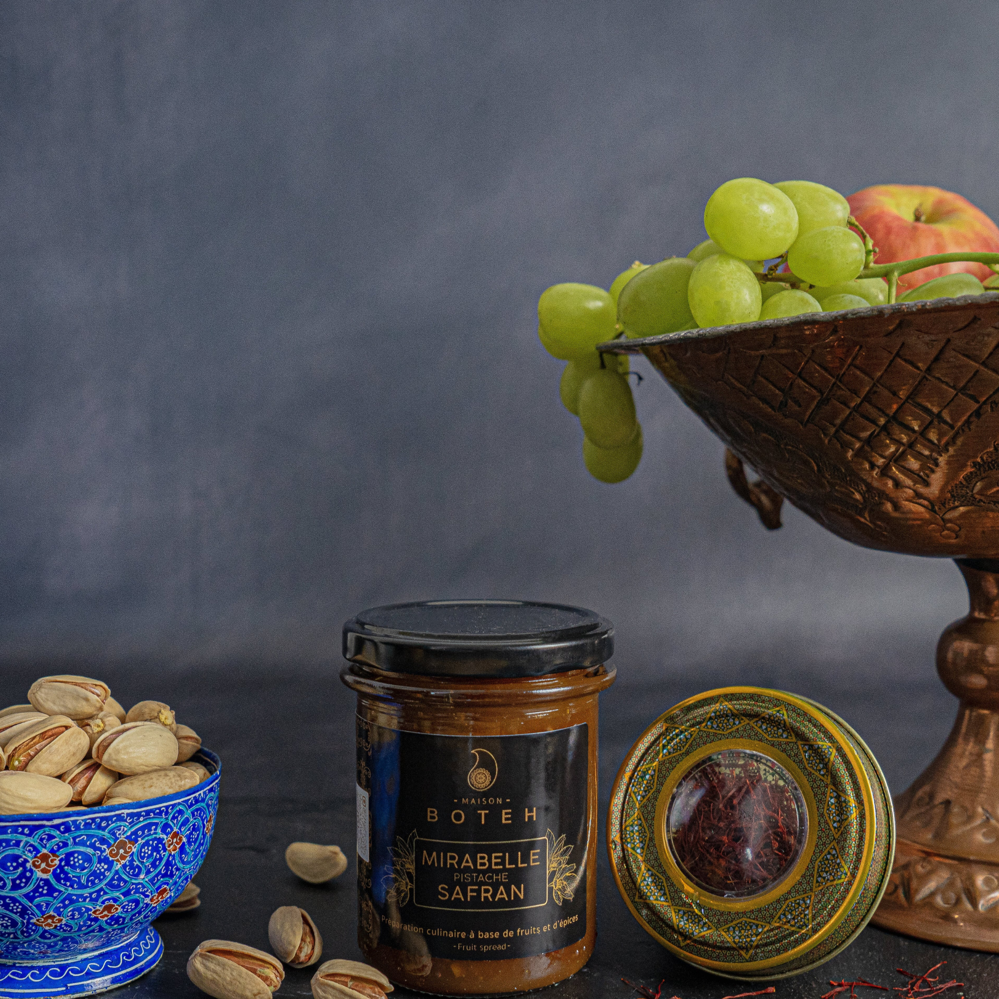Confiture de Mirabelle Pistache Safran