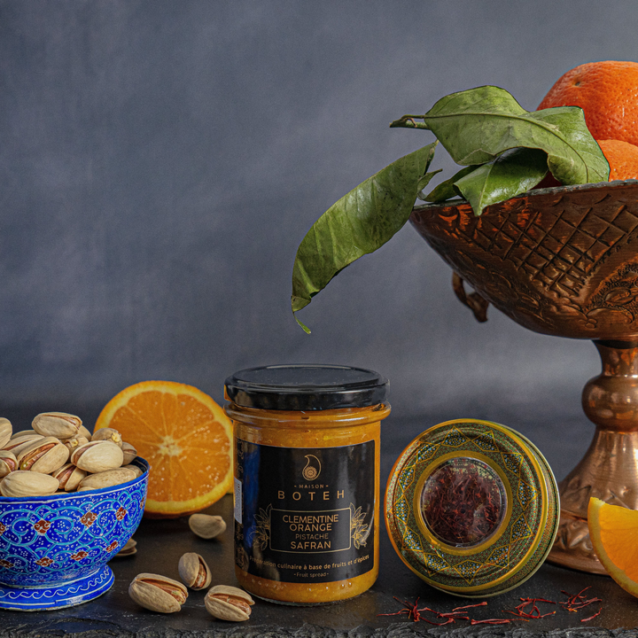 Confiture Orange Clémentine de Corse Pistache Safran