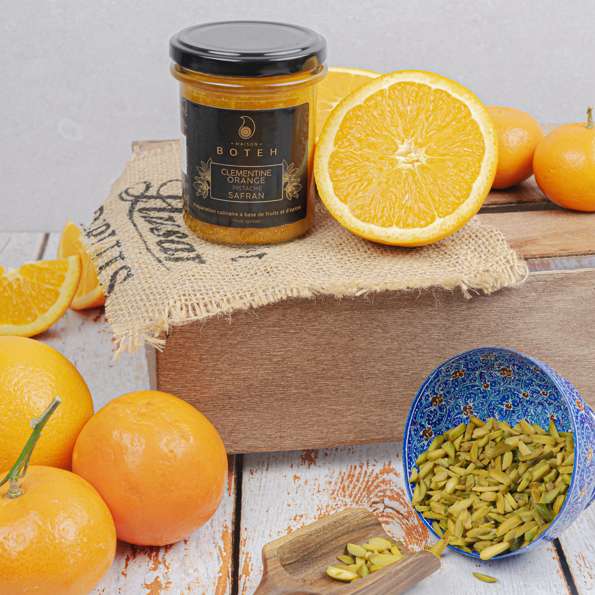 Orange Pistachio Saffron Jam