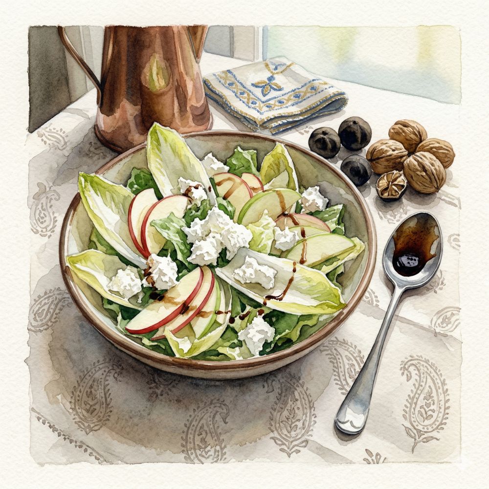 Salade endives, pomme & chèvre